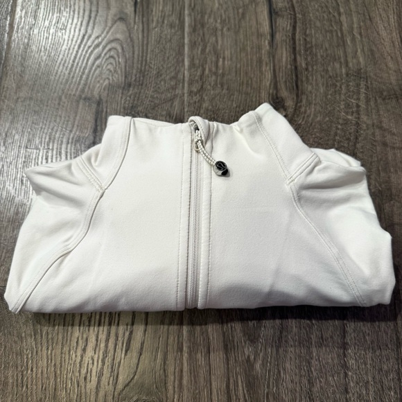 Lululemon Women's Cream ivory Quarter-Zip Top sweater thumb sleeve size 4 - Picture 11 of 11